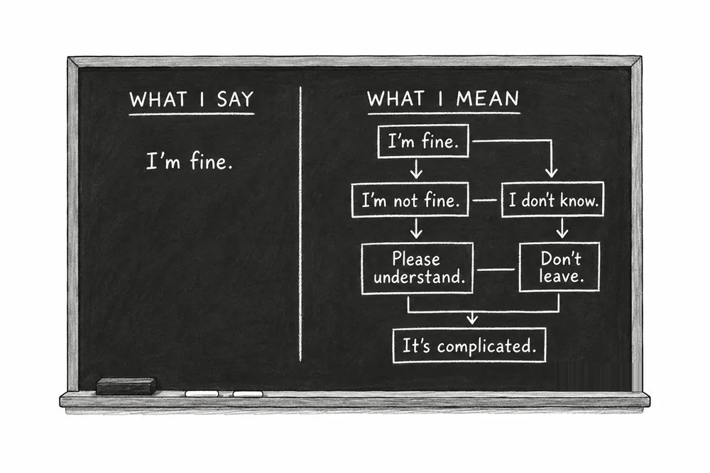 What I say vs what I mean.